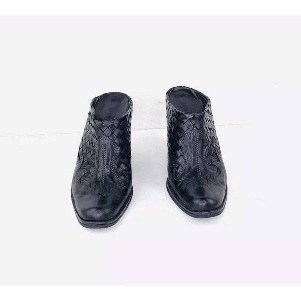 Sesto Meucci WESTERN Mules Black Woven Calf Italian Leather women EUR 36 - Picture 3 of 12